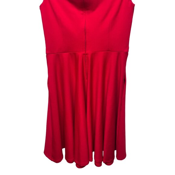 ModCloth Dress Womens Medium Mini Sundress Sleeveless Red Fit Flare Work Casual - Picture 9 of 13